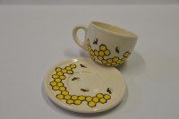 cappuccinos csésze + alja mézes mintával
